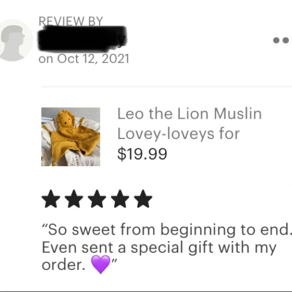 ⭐️ BOGO ⭐️ HP-Leo the Lion Muslin Lovey - Picture 7 of 7